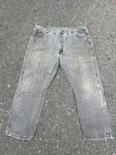 Wrangler 先染めブラックデニム グレー フェード 古着 ヴィンテージ