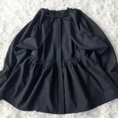 未使用級✨STYLEMIXER 2点セット ペプラムジレ ケープカーディガン 黒のサムネイル
