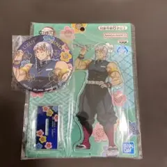 鬼滅の刃 宇髄天元 スタンド付きアクリルプレート 和紙風缶バッジ 匿名配送 ⭐️