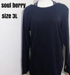 タグ付き　soulberry　ソウルベリー　リボン　リブ編み　長袖トップス