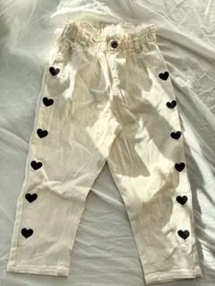ハート刺繍デニムパンツ