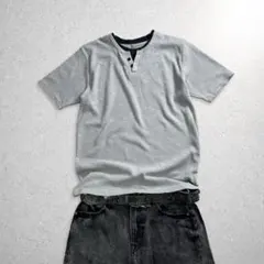 00s thermal henley tee gray archive cboy - メルカリ