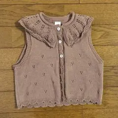 新品◎cottoli ブラウン　フリルニットベスト