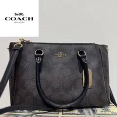 COACH ダークブラウン ショルダーバッグ　ハンドバッグ　人気