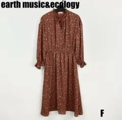 earth music&ecology 長袖ロングワンピース Fサイズ　女性