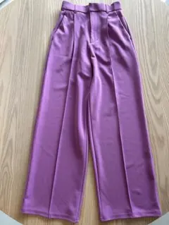 GU ジーユー カットソースラックス ワイドパンツ