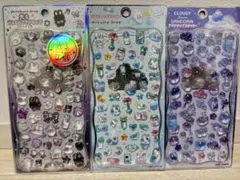 【3枚組】　光るジュエルプチドロップ　ユニコーン　しろくろ　みずいろ