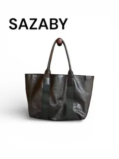 SAZABY サザビー レザートートバッグ ダークブラウン系 ヴィンテージ