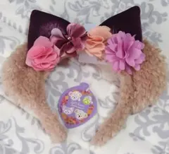 【新品未使用】ダッフィー&フレンズ カチューシャ❁シェリーメイ❁花飾り付き