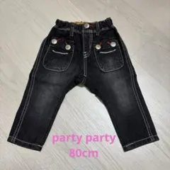 PARTY PARTY ボトムス ウォッシュデニム 80