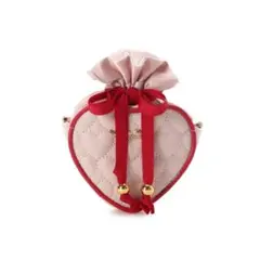 【最安値新品未使用】サマンサタバサ ハートキルティング ミニポーチ ピンク