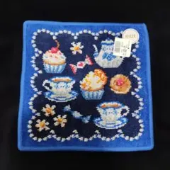 FEILER ハンカチ スウィートトリート ネイビーブルー×ブルー