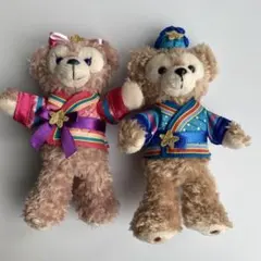 ディズニー　ダッフィー　シェリーメイ　七夕　ぬいぐるみバッジ　セット　マスコット