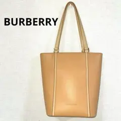 週末SALE☆【BURBERRY】レザートートバッグ ライトキャメル バーバリーのサムネイル