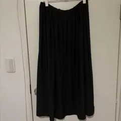 MUJI ジャージプリーツスカート　Ｌ　チャコールグレーのサムネイル