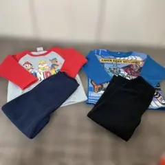 裏起毛パジャマ　110cm 2枚セット