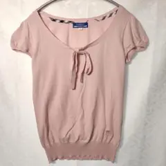73-5 BURBERRY BLUE LABEL 半袖カットソー ニット 38