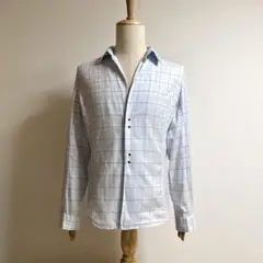 美品 wjk / ダブルジェイケイ ホックシャツ M 日本製 ライトブルー