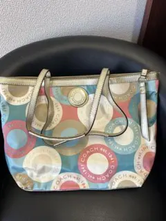 COACH ショルダーバッグ ハンドバッグ 2WAY 円形模様 - メルカリ