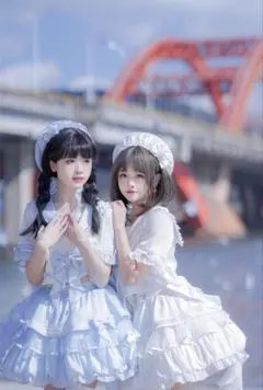 【To ALice】海月少女シリーズ　トップス＆スカートセット　白のサムネイル