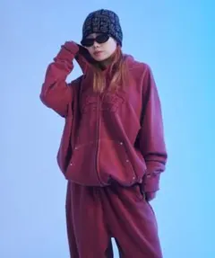 ピグメント加工ジップパーカーセットアップ