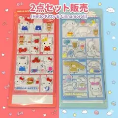 【新品・未使用】サンリオ プラモデル風シール キティ　シナモン 2枚セット