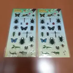 エポキシシール 昆虫・動物デザイン 2枚セット