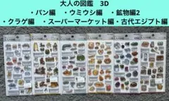 新品 大人の図鑑　3D 6枚まとめ売り