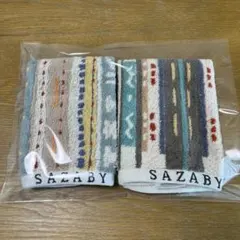 SAZABY ストライプ柄タオルハンカチ　二枚