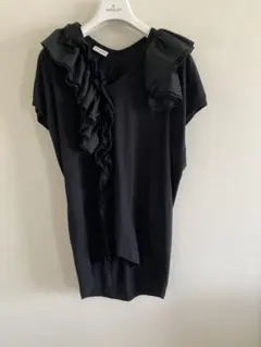 ドリスバンノッテン フリルTシャツ 黒のサムネイル