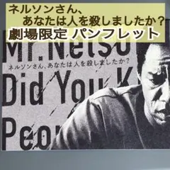 防水折れ対策梱包★ 映画 ネルソンさん、あなたは人を殺しましたか？ パンフレット