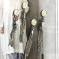 antique silver tassel ピアス or イヤリング