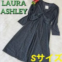 ♡可愛い♡ローラアシュレイ カシュクールワンピース ドット柄 7分袖