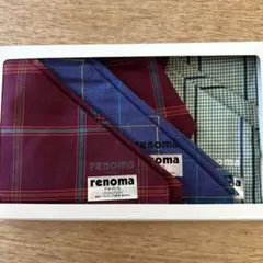 CK & renoma チェック柄ハンカチ4枚セット
