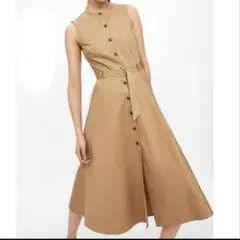ZARA ザラ ロングワンピース シャツワンピース ミディシャツワンピース