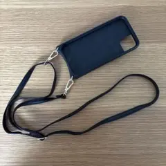 ショルダーストラップ付き iPhone11用ケース ブラック