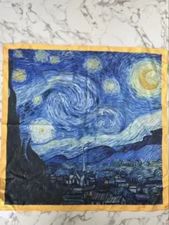 Moussy 星月夜アートスカーフ 約90cm