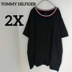 送料込❤TOMMY HILFIGER 【2X】ブラック Tシャツ
