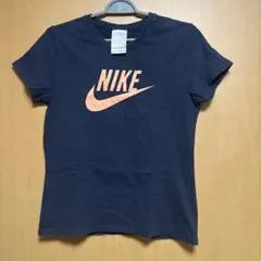ナイキレディースLサイズネイビー ロゴプリント Tシャツ