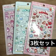 サンリオ　ボンボンドロップシール　マイメロ　シナモンロール　キティ　3枚セット