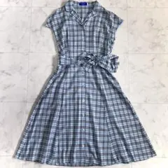 Yorklandヨークランド ワンピース 9 号 美品☆Yorkland ヨークランド チェック比翼ワンピース 9号 - メルカリ