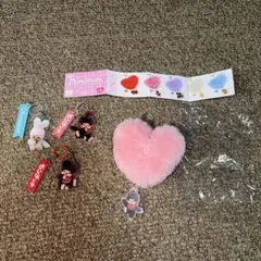 モンチッチ　ガチャガチャ　ハートチャーム　めじるしアクセサリー