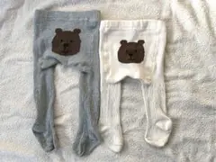 Baby GAP くまさんケーブルニットタイツ２着