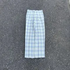 80〜90s vintageチェックパンツ ツータックスラックス トラウザー