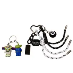 2点セット　チャーム　じゃらじゃらキーホルダー　キーリング　(162)