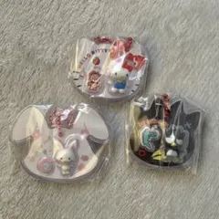 サンリオ　パッケージチャーム　ハローキティ、ばつ丸、ウィッシュミーメル