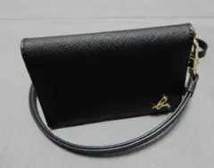 未使用✨ アニエスベー チェーンウォレット レザー ゴールド金具
