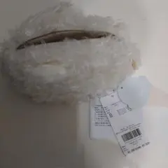 ジェラートピケ　ホワイトファーポーチ　うさぎ