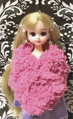 ⭐︎もこもこ手編みショール♪ 大《No.32》 ※リカちゃん服　ジェニー　ブライス