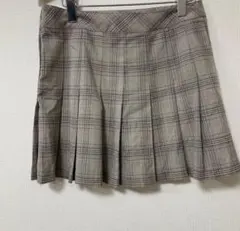 Mサイズ DIVIDED H&M ベージュ系チェック柄プリーツスカートのサムネイル